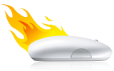 Mouse on fire